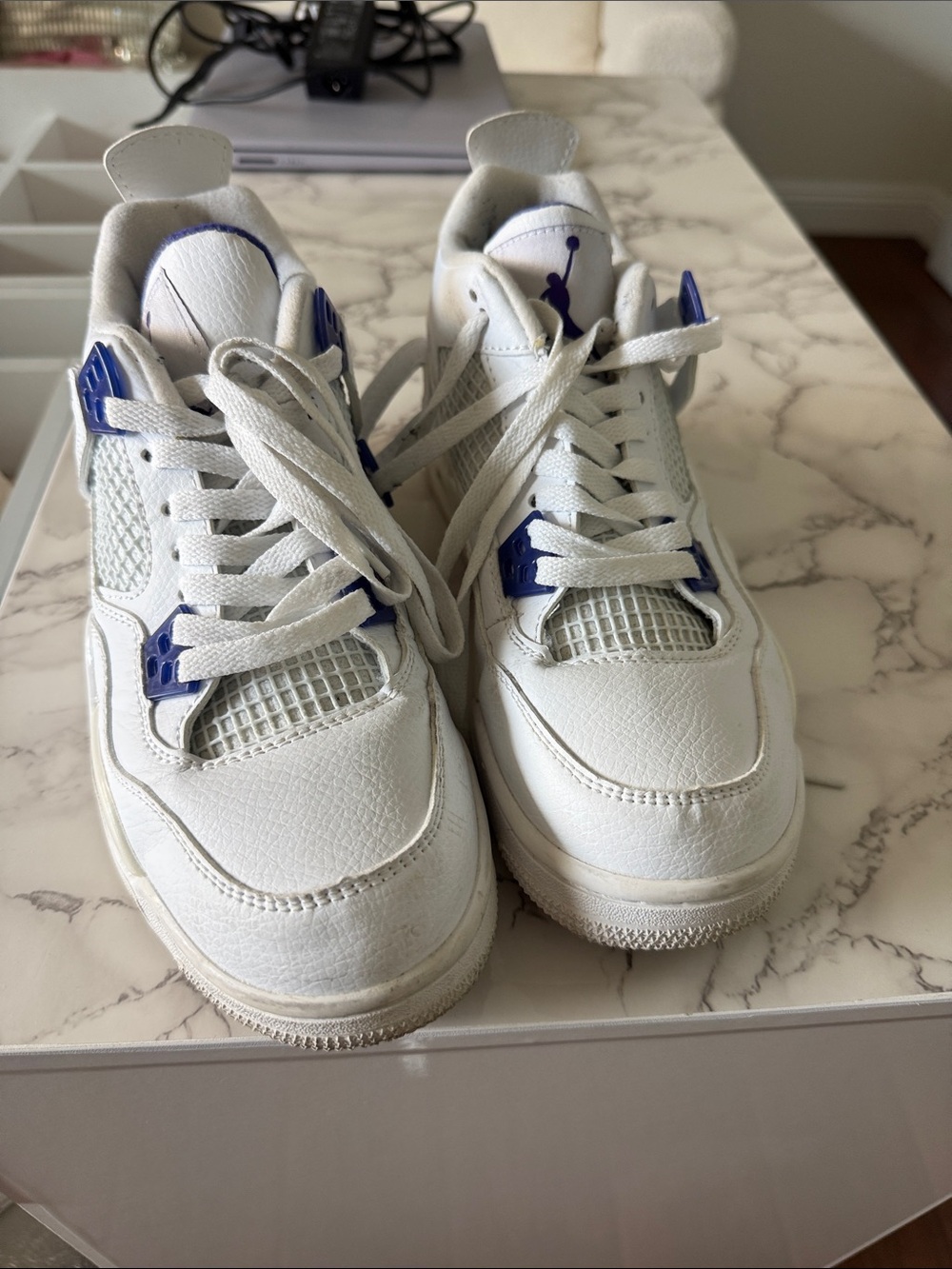 Jordan Women’s White and Purple Athletic Shoes